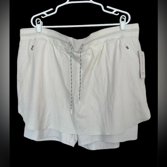 Athleta Women’s Trekkie Skort Size 24 White Adjustable Waist Tenniscore NWT - Picture 1 of 10